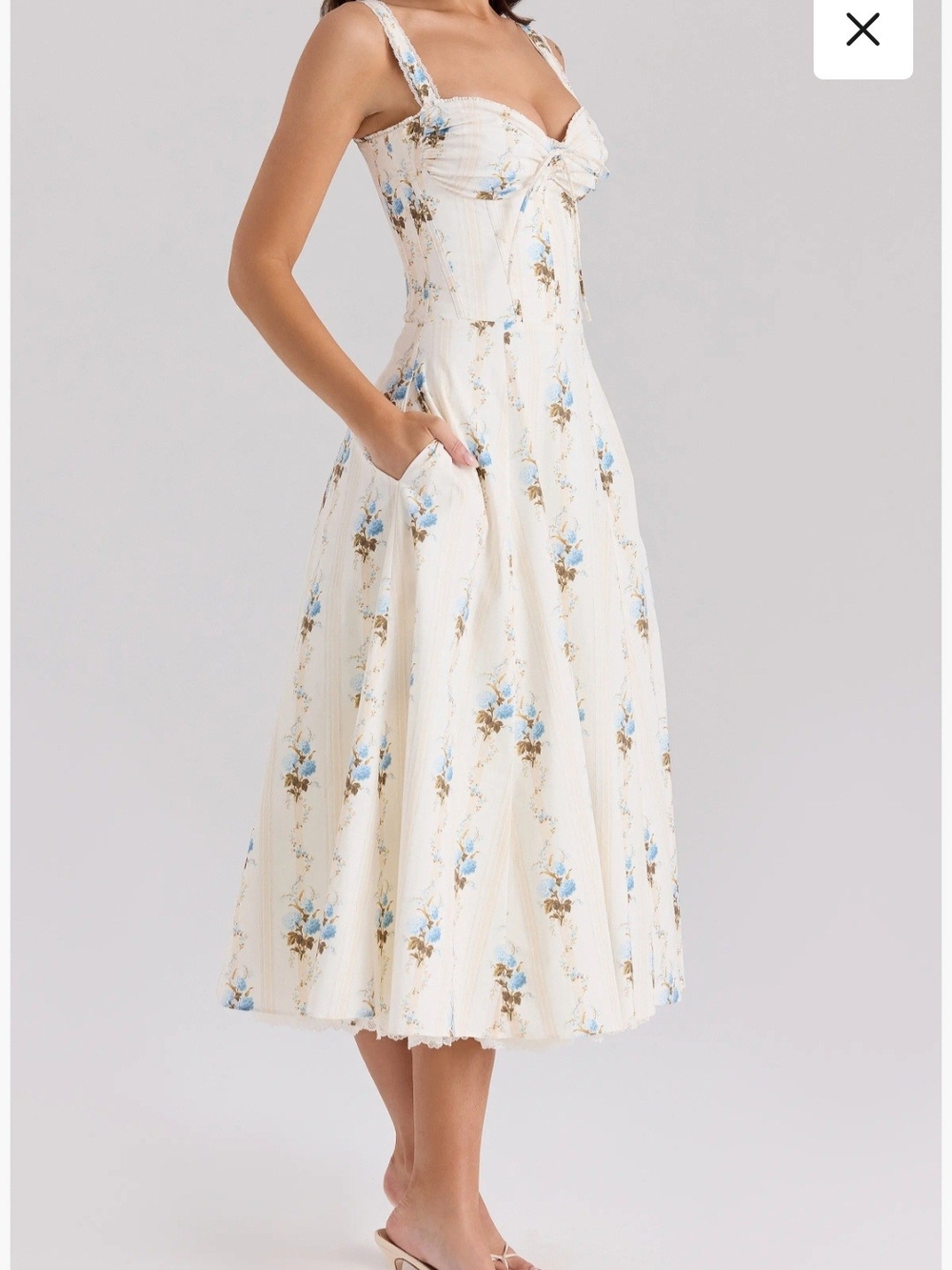 Rosalee Corset Fit & Flare Sundress